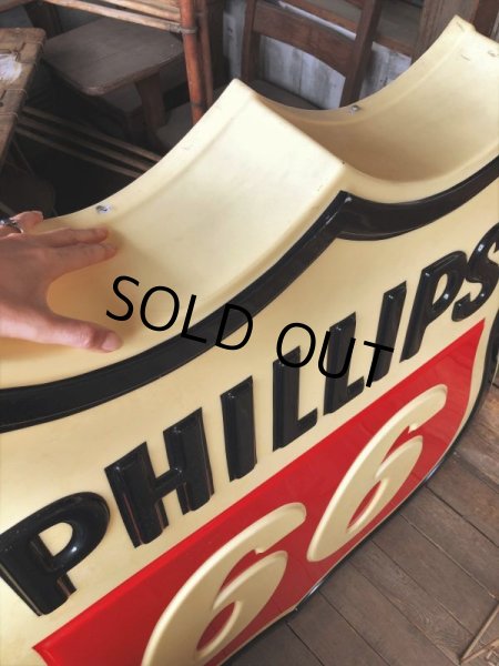 画像5: 【店舗引き取り限定】 Vintage Original PHILLIPS 66 Gas Station Lighted Sign Huge (C107) (5)