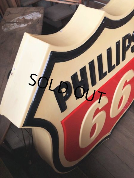 画像7: 【店舗引き取り限定】 Vintage Original PHILLIPS 66 Gas Station Lighted Sign Huge (C107) (7)