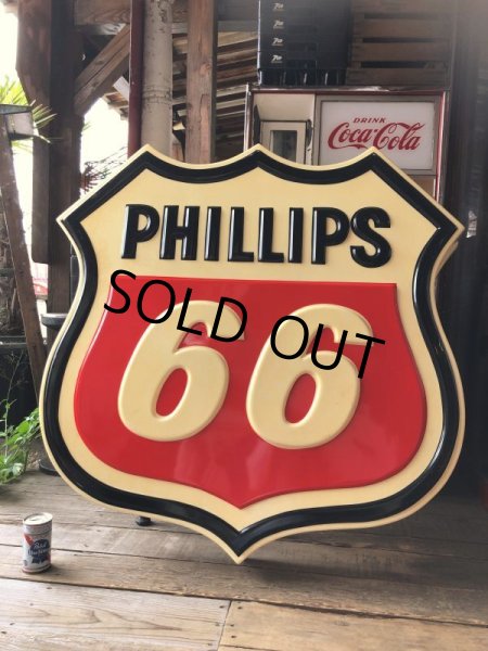 画像1: 【店舗引き取り限定】 Vintage Original PHILLIPS 66 Gas Station Lighted Sign Huge (C107) (1)