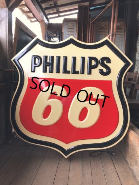 画像17: 【店舗引き取り限定】 Vintage Original PHILLIPS 66 Gas Station Lighted Sign Huge (C107) (17)