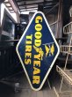 画像1: Vintage Goodyear Tires Double Sided Porcelain Sign (C108) (1)