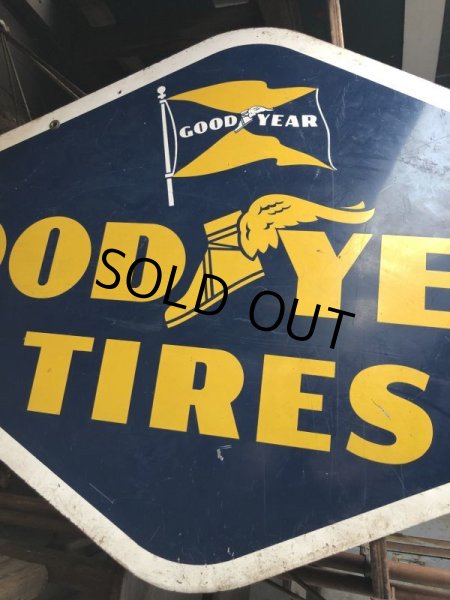 画像7: Vintage Goodyear Tires Double Sided Porcelain Sign (C108) (7)