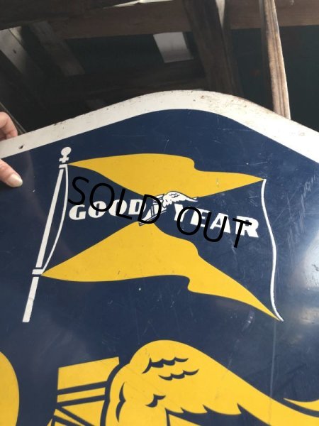 画像5: Vintage Goodyear Tires Double Sided Porcelain Sign (C108) (5)