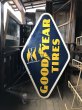 画像4: Vintage Goodyear Tires Double Sided Porcelain Sign (C108) (4)