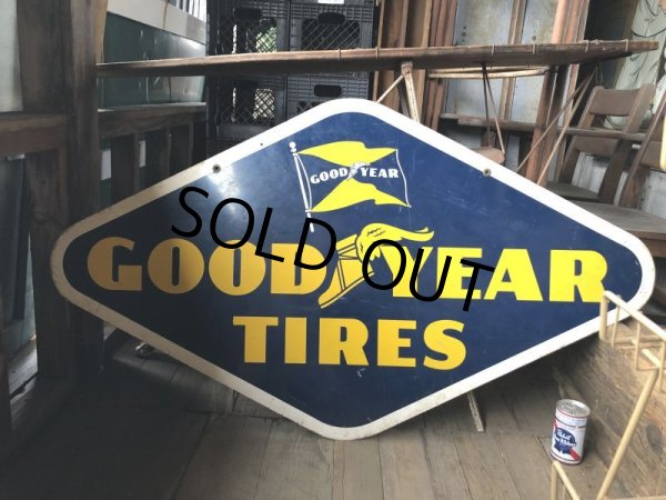 画像14: Vintage Goodyear Tires Double Sided Porcelain Sign (C108) (14)