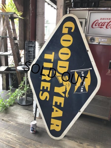 画像16: Vintage Goodyear Tires Double Sided Porcelain Sign (C108) (16)