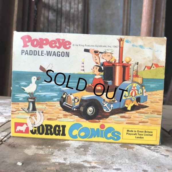 画像3: 60s Vintage Popeye CORGI Comics Die-cast Paddle Wagon (C110) (3)