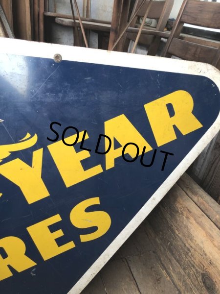 画像12: Vintage Goodyear Tires Double Sided Porcelain Sign (C108) (12)