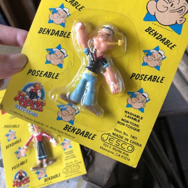 画像8: 80s Vintage Popeye Bendable Set (C109) (8)