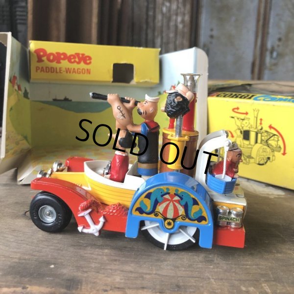 画像13: 60s Vintage Popeye CORGI Comics Die-cast Paddle Wagon (C110) (13)
