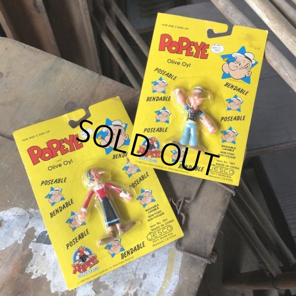 画像1: 80s Vintage Popeye Bendable Set (C109) (1)