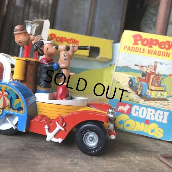 画像16: 60s Vintage Popeye CORGI Comics Die-cast Paddle Wagon (C110) (16)