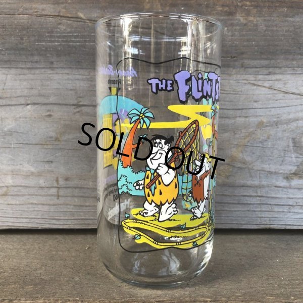 画像3: 90s Vintage Glass Hardee's Flintstones (C123) (3)
