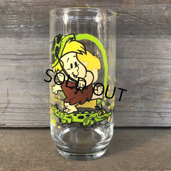 画像3: 80s Vintage Glass Pizza Hut Flintstone Kids Barney (C121) (3)