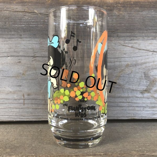 画像2: 80s Vintage Glass Pizza Hut Flintstone Kids Betty (C122) (2)