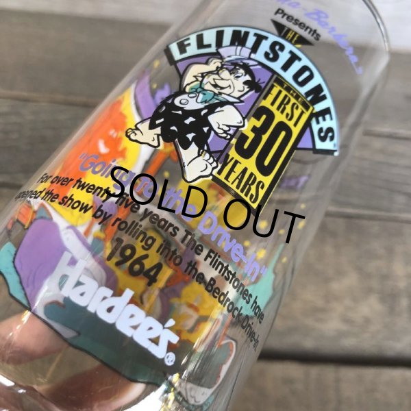 画像6: 90s Vintage Glass Hardee's Flintstones (C124) (6)