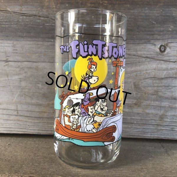 画像2: 90s Vintage Glass Hardee's Flintstones (C124) (2)