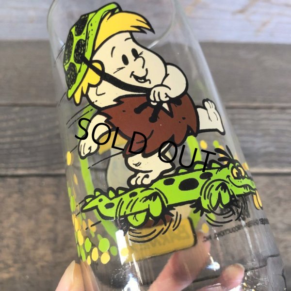 画像6: 80s Vintage Glass Pizza Hut Flintstone Kids Barney (C121) (6)