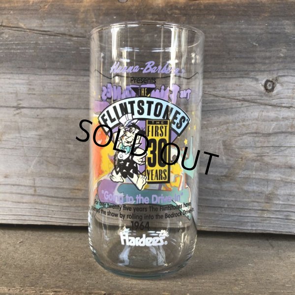 画像3: 90s Vintage Glass Hardee's Flintstones (C124) (3)