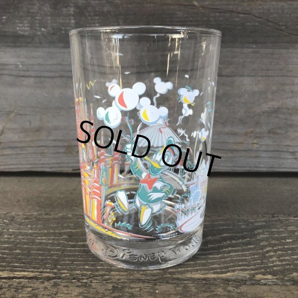 画像1: 90s Vintage McDonald Glass Walt Disney World 25th Anniversary Donald Duck (C118) (1)