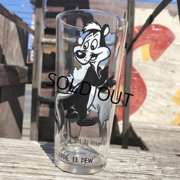 画像1: 70s Vintage Pepsi Glass Pepe Le Pew (C160) (1)