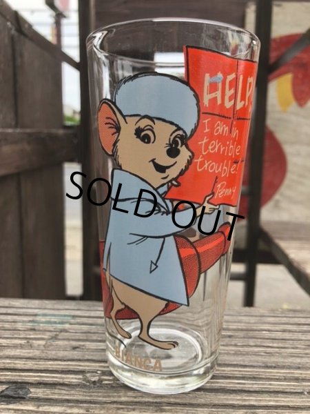 画像1: 70s Vintage Pepsi Glass THE RESCUERS Bianca (C155) (1)