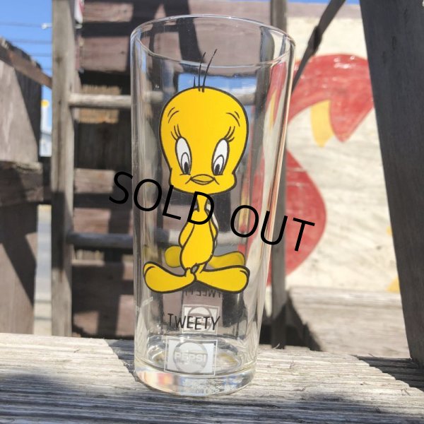 画像1: 70s Vintage Pepsi Glass Tweety (C163) (1)