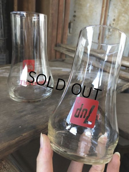 画像8: 70s Vintage 7UP Glass The UnCola Upside Down  (C180) (8)