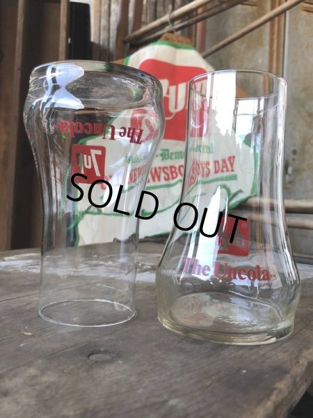 画像4: 70s Vintage 7UP Glass The UnCola Upside Down  (C180) (4)