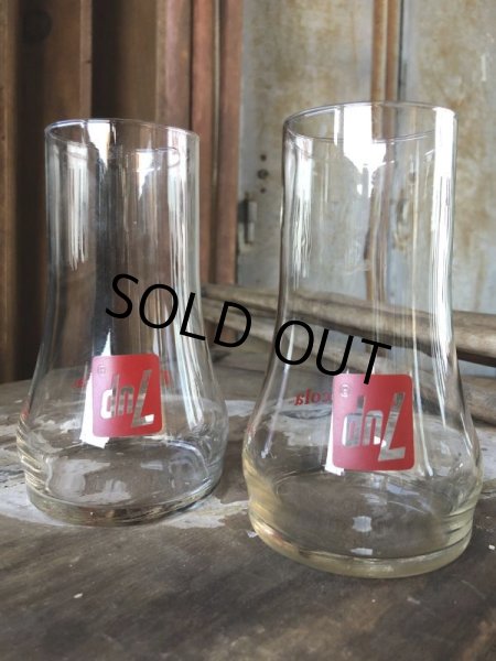 画像6: 70s Vintage 7UP Glass The UnCola Upside Down  (C180) (6)