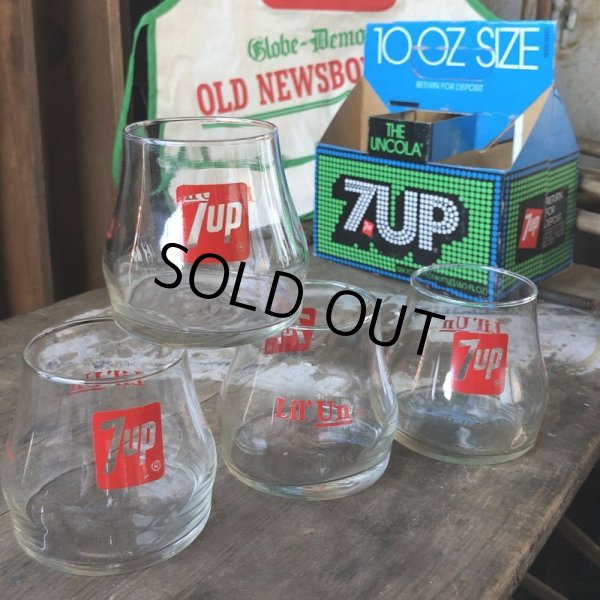 画像1: 70s Vintage 7UP Glass Lil' Un 300ml 10.14oz (C179) (1)