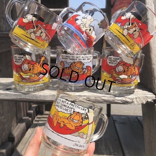 画像7: 80s Vintage ANCHOR HOCKING Glass McDonald's GARFIELD Mug Cup (C186) (7)