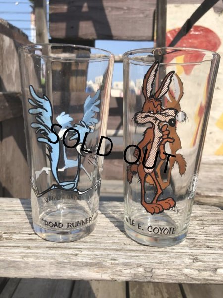 画像4: 70s Vintage Pepsi Glass Road Runner & Wile E. Coyote SET (C206) (4)