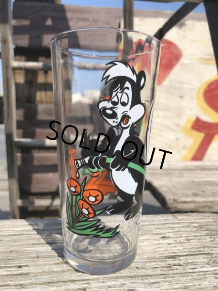 画像1: 70s Vintage Pepsi Glass Daffy Duck & Pepe Le Pew (C203) (1)