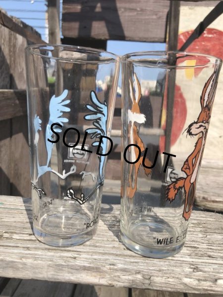 画像5: 70s Vintage Pepsi Glass Road Runner & Wile E. Coyote SET (C206) (5)
