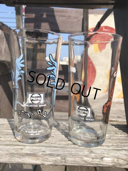 画像2: 70s Vintage Pepsi Glass Road Runner & Wile E. Coyote SET (C206) (2)