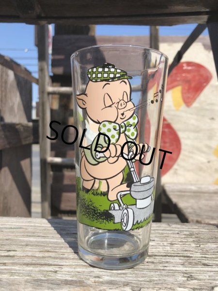 画像1: 70s Vintage Pepsi Glass Porky Pig & Petunia Pig (C201) (1)