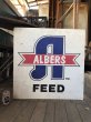 画像13: Vintage Alber's Animal Feed Pet Food Sign (C219) (13)