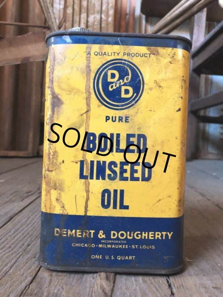 画像7: Vintage 1qt Oil Can D and D BOILED LINSEED OIL (C222) (7)