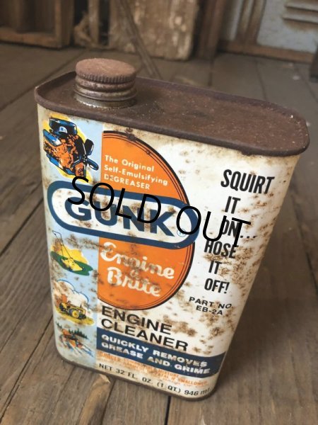 画像2: Vintage 1qt Oil Can GUNK ENGIN CLEANER (C232) (2)