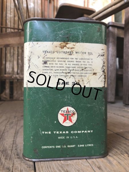 画像4: Vintage 1qt Oil Can TEXACO OUTBOARD MOTOR OIL (C231) (4)
