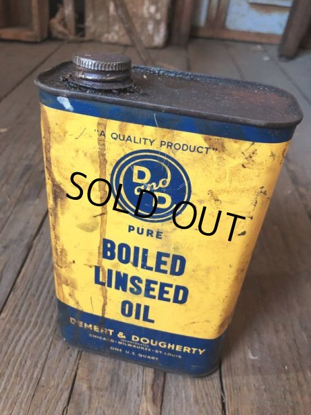 画像3: Vintage 1qt Oil Can D and D BOILED LINSEED OIL (C222) (3)