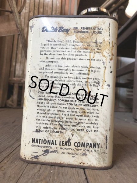 画像4: Vintage 1qt Oil Can Dutch Boy PENETRATING BONDING LIQUID (C228) (4)