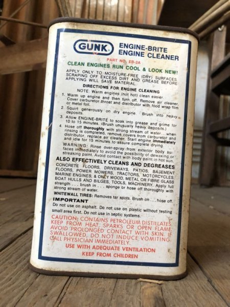 画像4: Vintage 1qt Oil Can GUNK ENGIN CLEANER (C232) (4)
