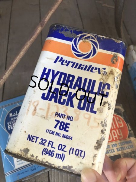 画像1: Vintage 1qt Oil Can Permatex HYDRAULIC JACK OIL (C225) (1)