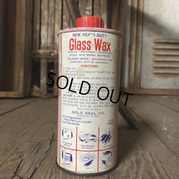 画像4: Vintage Oil Can GOLD SEAL Glass Wax (C237) (4)