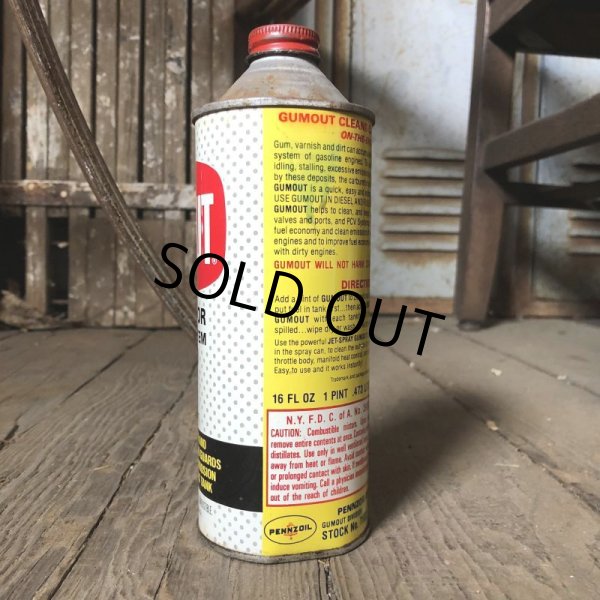 画像3: Vintage Oil Can GUMOUT Carburetor and Fuel System Cleaner PENNZOIL (C250) (3)