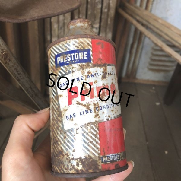画像1: Vintage Oil Can Prestone GASOLINE ANTI-FREEZE Prime EVEREADY (C242) (1)