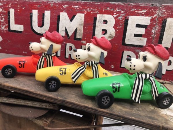 画像15: 70s Vintage 57 Racing Dog Plastic Coin Bank Green (C275) (15)