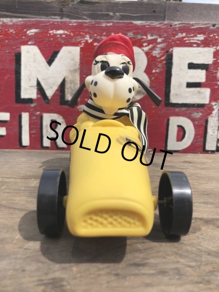 画像4: 70s Vintage 57 Racing Dog Plastic Coin Bank Yellow (C273) (4)